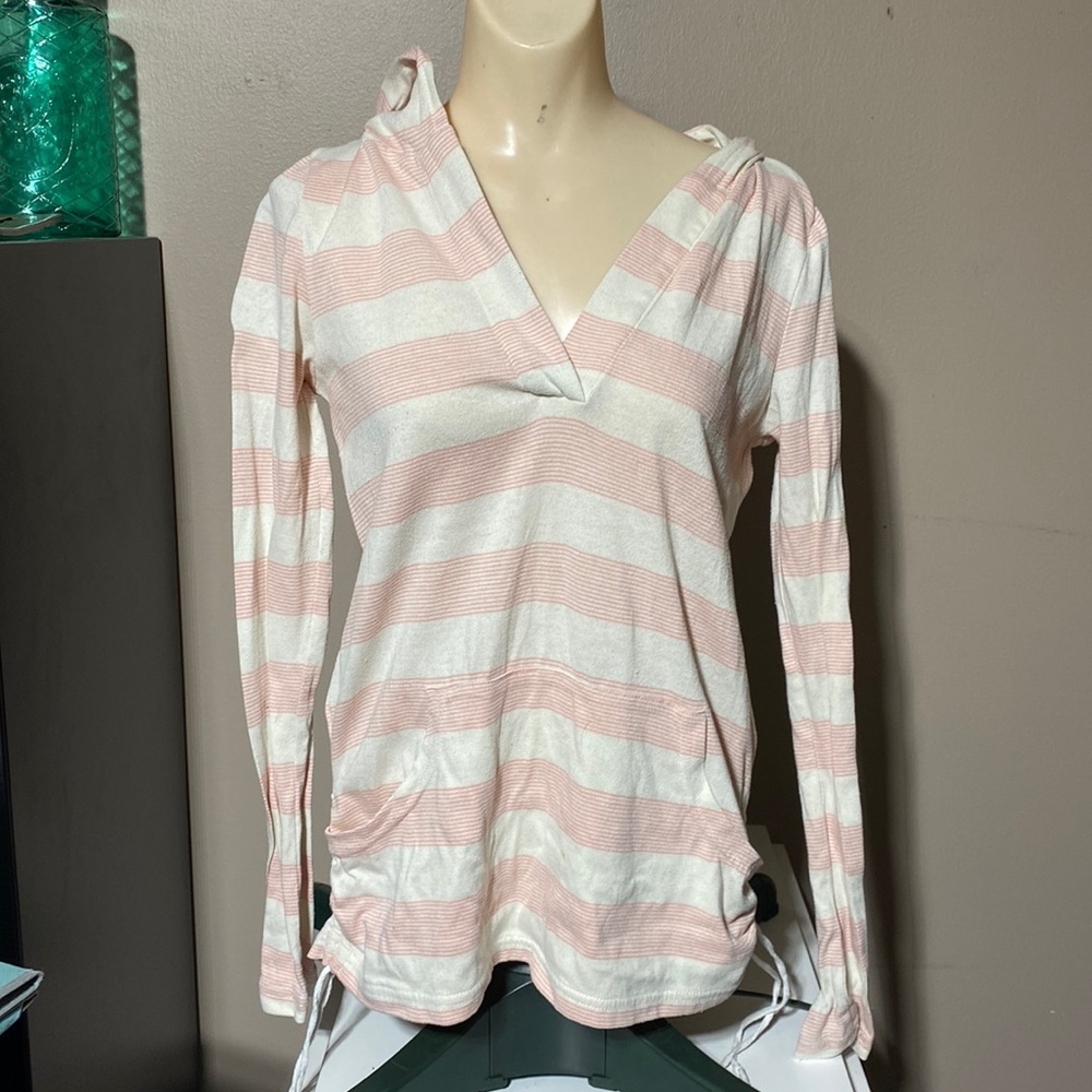 Roxy Striped Long Sleeve Sweater Hoodie​